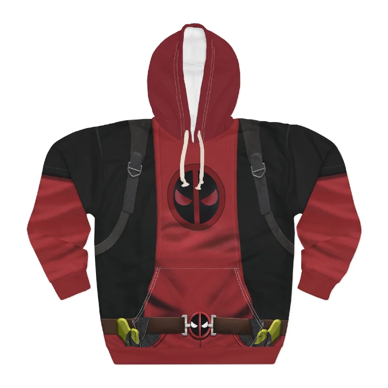Kidpool Hoodie, Deadpool & Wolverine Costume Hoodie with Rolled Sleeves Casual Relaxed Kidpool Hoodie, Deadpool & Wolverine Costume Hoodie with Rolled Sleeves Casual Relaxed