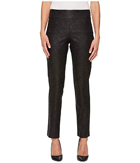 Krazy Larry Black Pebble Pull-On Ankle Pant Trendy Printed Pants