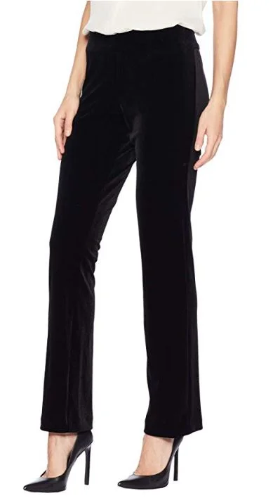 Krazy Larry Black Velvet Pant Chic Capri Pants