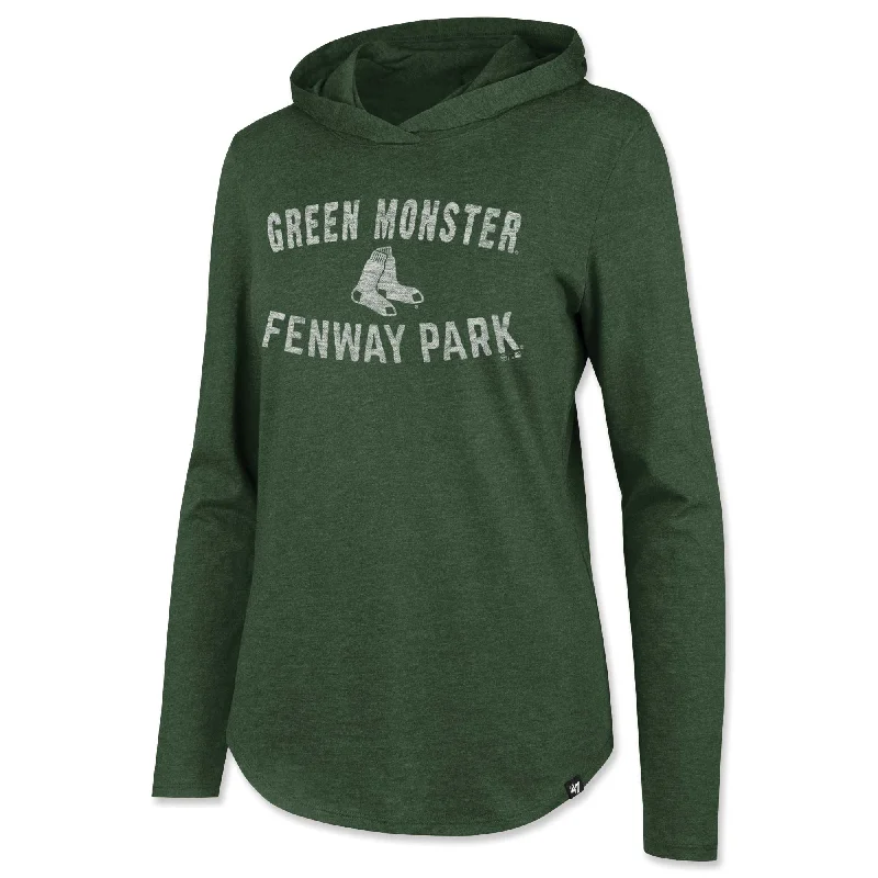 Ladies 47 Frankie Hooded Long Sleeve - Green Monster Hoodie with Snap Buttons Easy Quick Ladies 47 Frankie Hooded Long Sleeve - Green Monster Hoodie with Snap Buttons Easy Quick