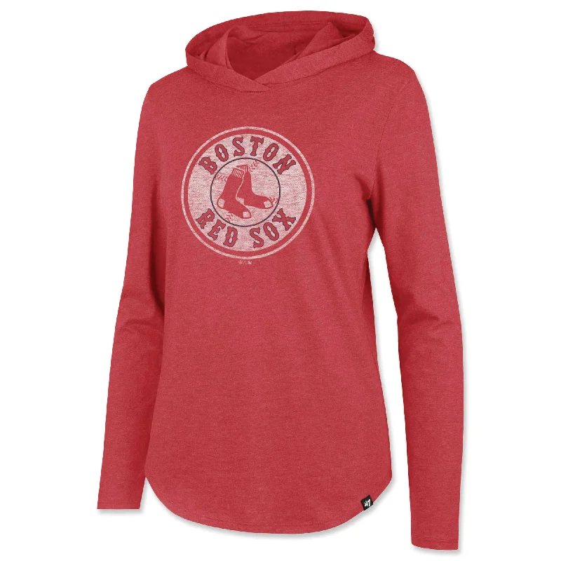 Ladies 47 Frankie Hooded Long Sleeve - Red Hoodie with Magnetic Closure Innovative Modern Ladies 47 Frankie Hooded Long Sleeve - Red Hoodie with Magnetic Closure Innovative Modern