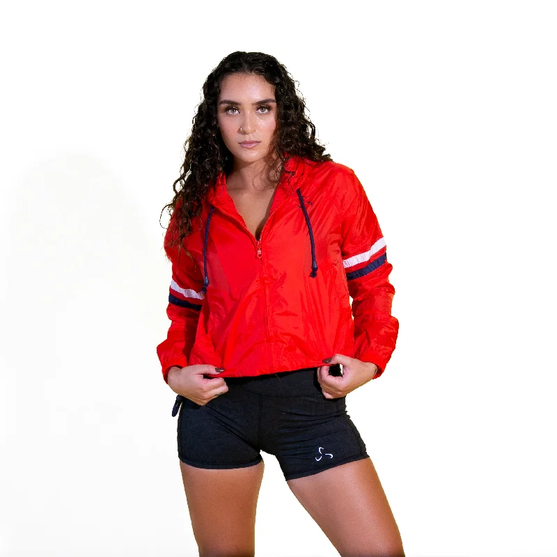 Women's Windbreaker Hoodie Hoodie with Back Slit Movement Comfort