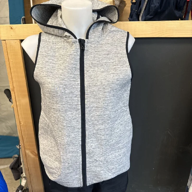 Lululemon - Women's Hooded Vest - MSRP comp $138: Grey-women-6 Hoodie with Hem Fringe Bohemian Relaxed Lululemon - Women's Hooded Vest - MSRP comp $138: Grey-women-6 Hoodie with Hem Fringe Bohemian Relaxed