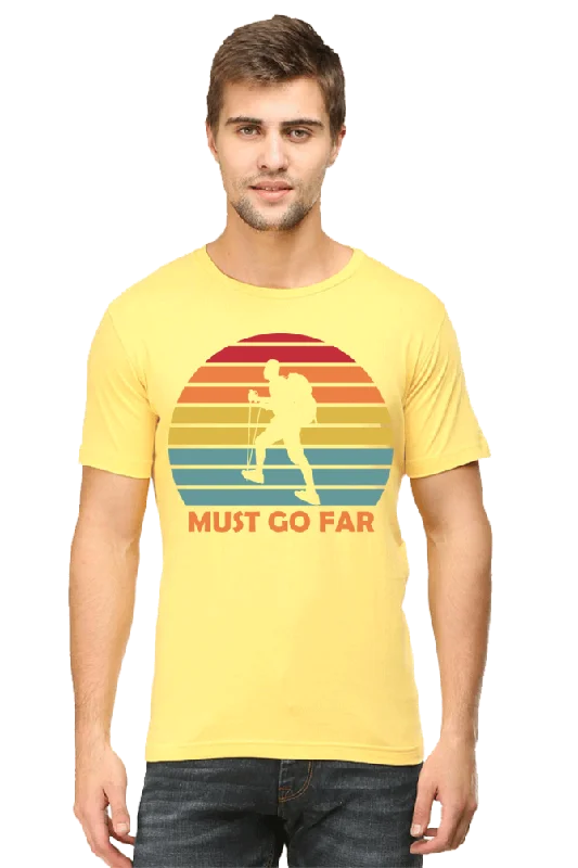 Must Go Far,  Classic Unisex T-shirt Hooded Caped Shawl Collar