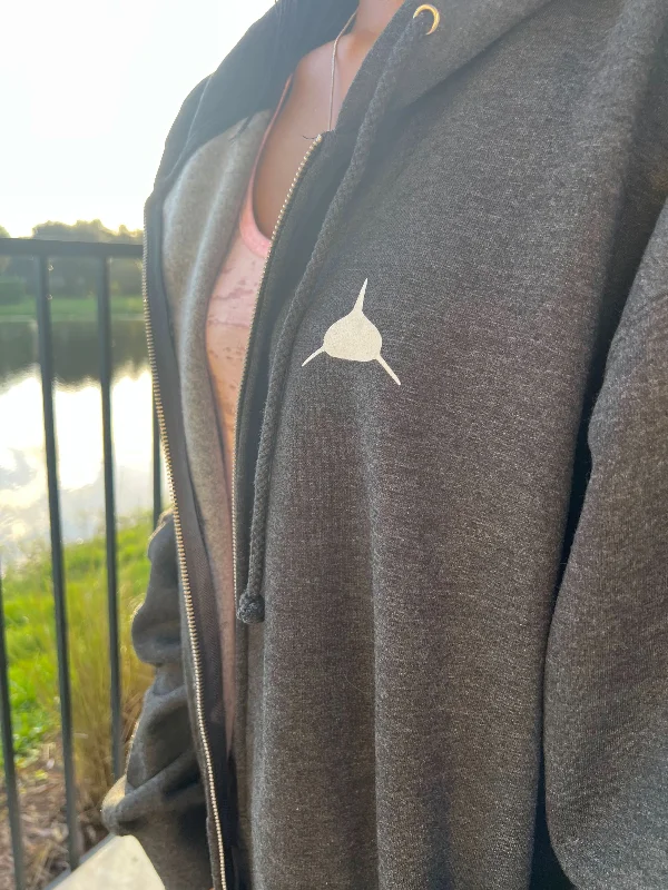 Neptunic Overstocked Gray Zipped Hoodie w/white Logo Hoodie with Hem Contrast Bold Stylish Neptunic Overstocked Gray Zipped Hoodie w/white Logo Hoodie with Hem Contrast Bold Stylish