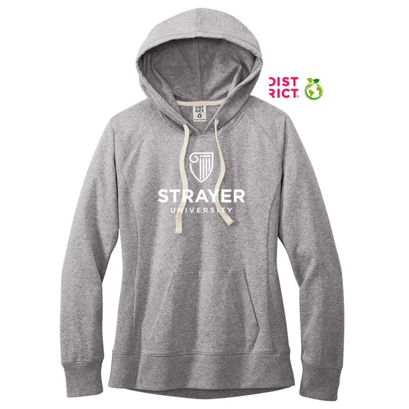 NEW STRAYER District® Women’s Re-Fleece™ Hoodie - Light Heather Grey Hoodie with Lining Warm Insulated NEW STRAYER District® Women’s Re-Fleece™ Hoodie - Light Heather Grey Hoodie with Lining Warm Insulated