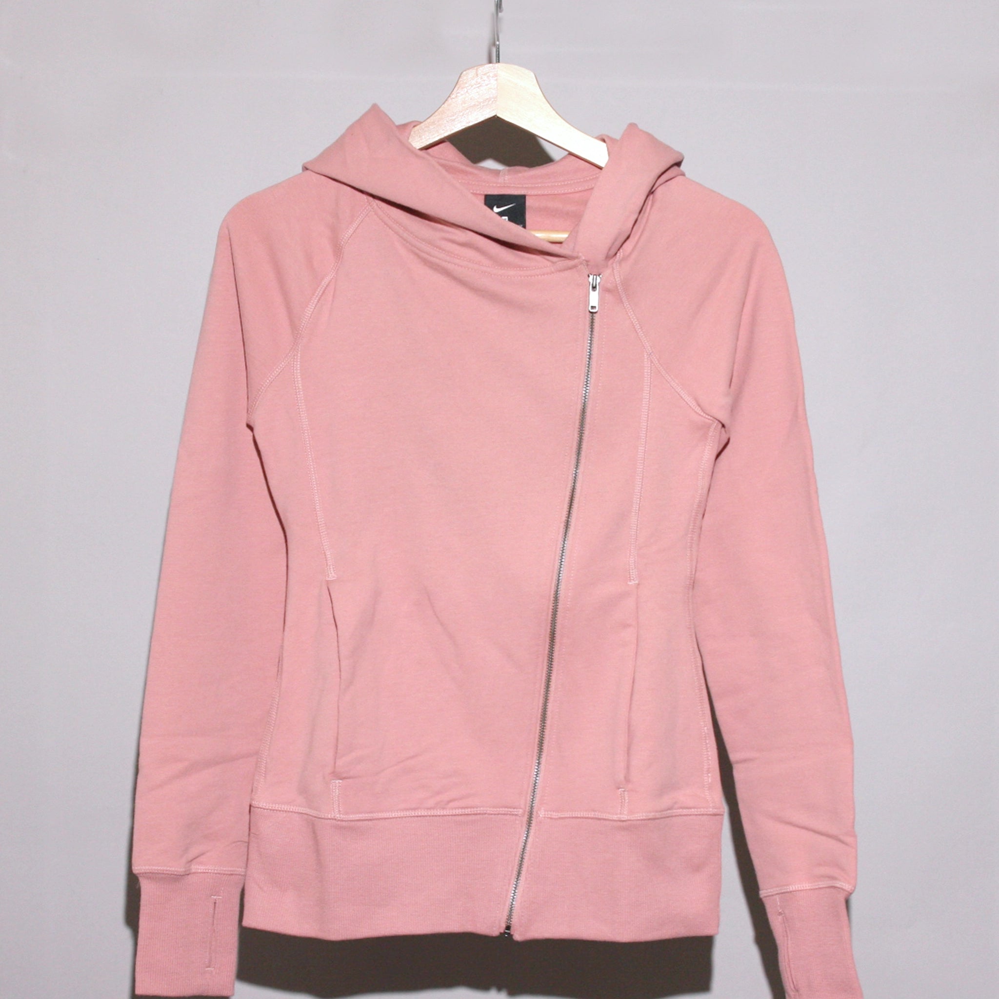 NIKE Womens Yoga Statement Essential Fitted Full-Zip Hoodie Hoodie with Drawcord Adjustable Secure NIKE Womens Yoga Statement Essential Fitted Full-Zip Hoodie Hoodie with Drawcord Adjustable Secure
