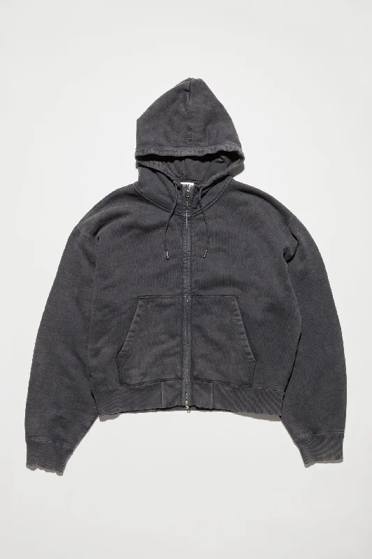 Oversized Zip-up Hoodie Hoodie with Hem Ribbing Snug Secure