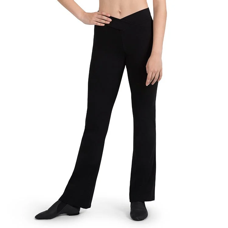 P3401LN - Bloch V Front Womens Full Length Jazz Pants Stylish Casual Pants