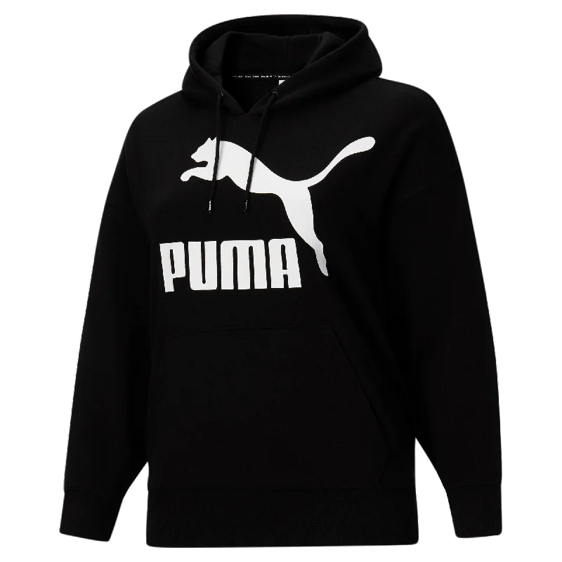 PUMA Women's Classics Logo Hoodie PL Hoodie Dress Longline Feminine
