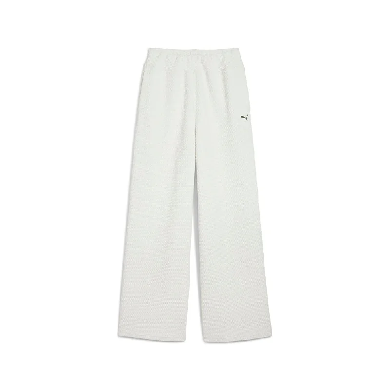 Q4 Studio Textured High Waist Pants Classic Bootcut Trousers