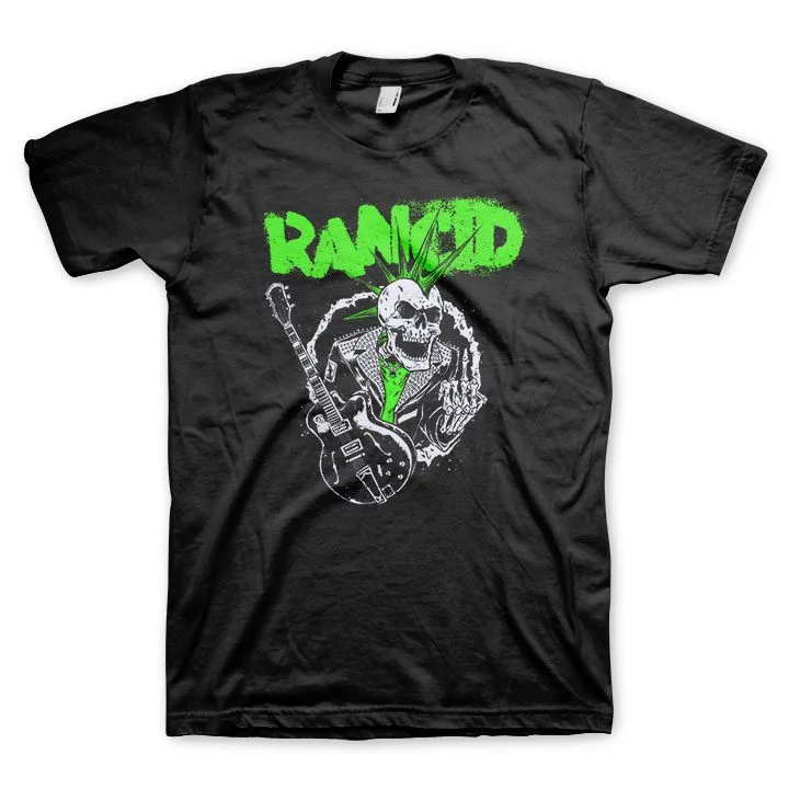 Rancid - Skele Guitar T-shirt Hooded Caped Shawl Collar