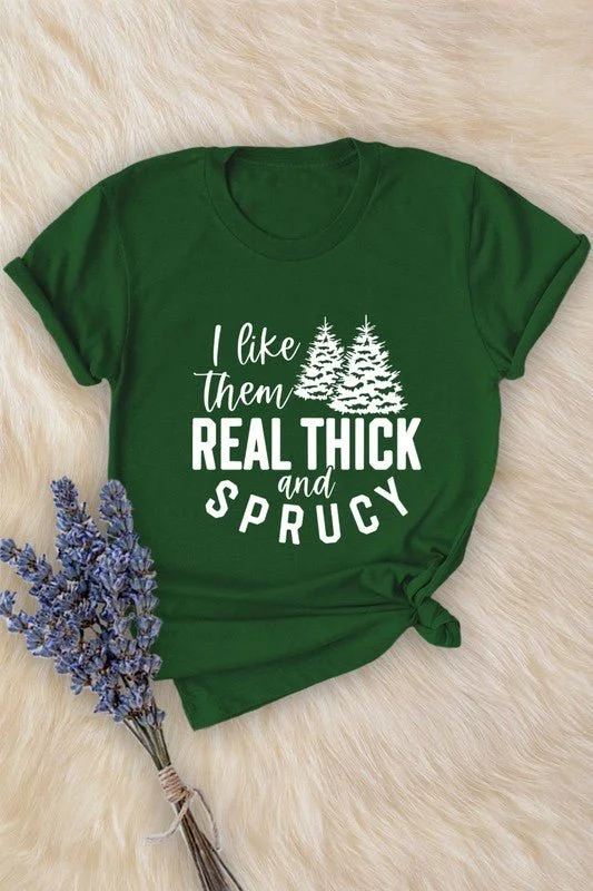 Real thick & Sprucy Holiday Tee Collared Crew Neck Turtle Neck