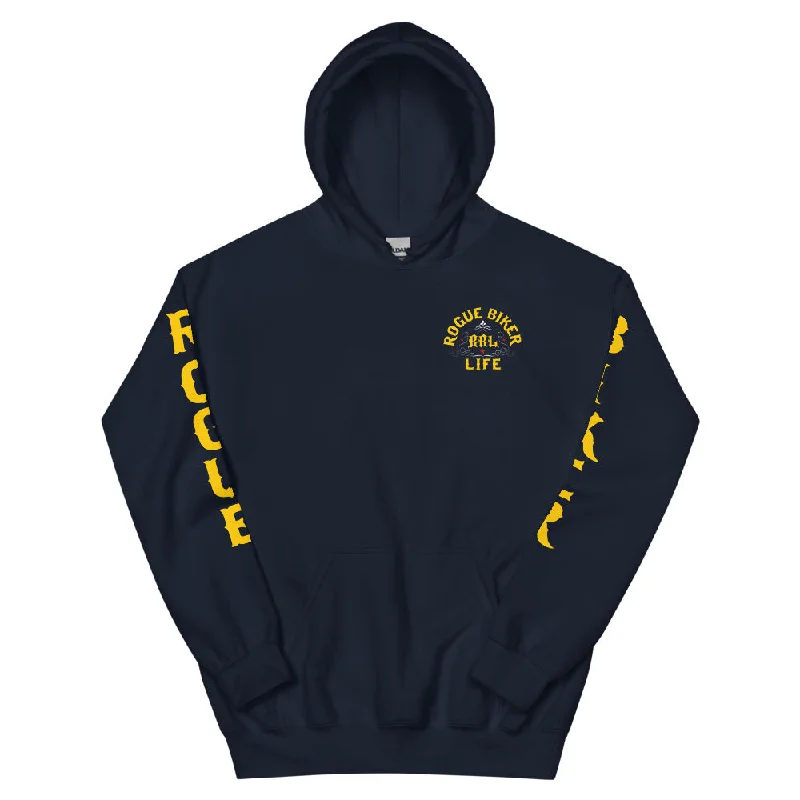 Rogue Biker Life [Bikers, Veterans, Patriots] | Hoodie Hoodie with Set-In Sleeves Structured Classic