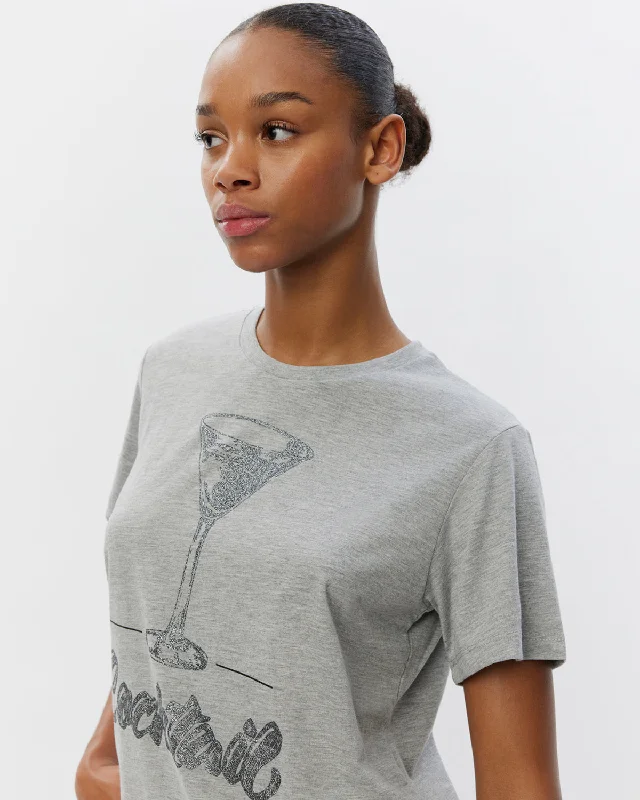 ZENASW T-SHIRT - Grey melange Collared Crew Neck Turtle Neck