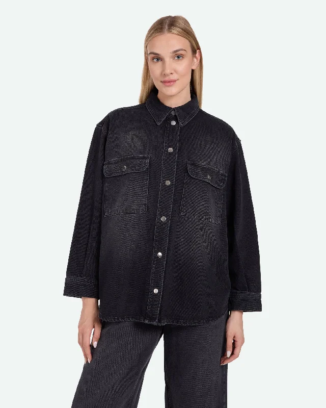 Siggas 3813 Shirt - Black Lace Blend Ribbed Blend Corduroy Blend