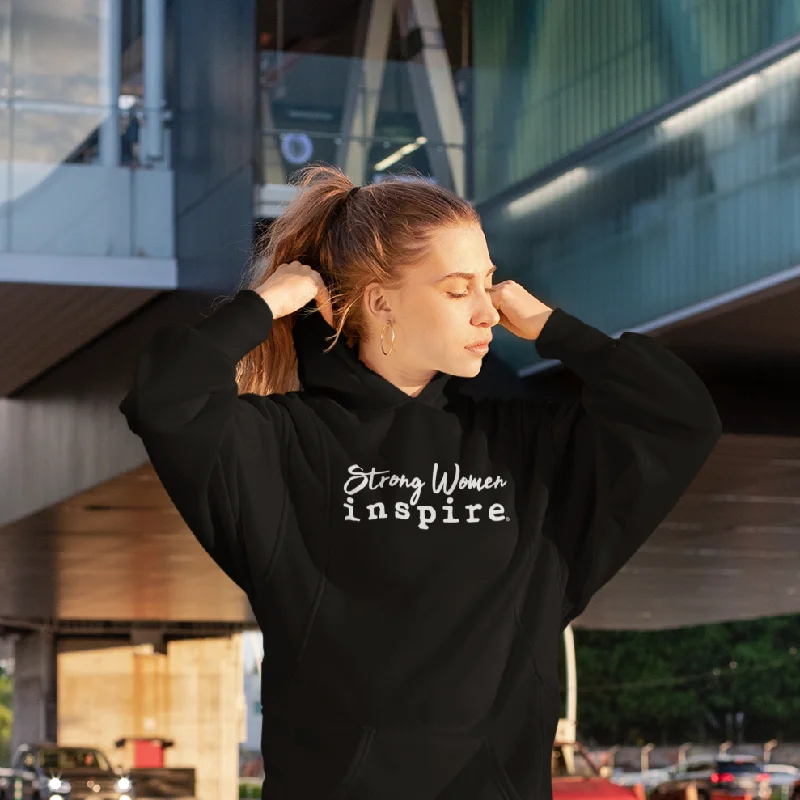 inspire Strong Women Unisex Hoodie Hoodie with Rolled Sleeves Casual Relaxed