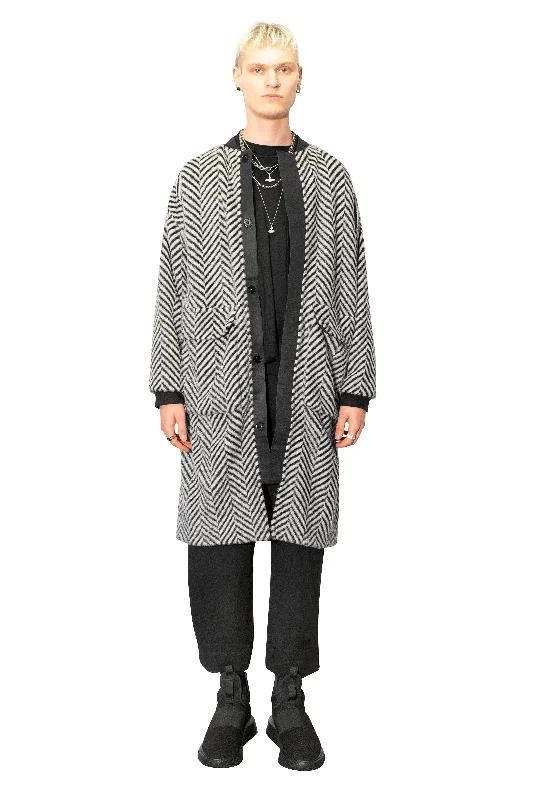 T82 HOODED 2IN1 PARKA HERRINGBONE Hoodie with Tie-Dye Psychedelic Retro