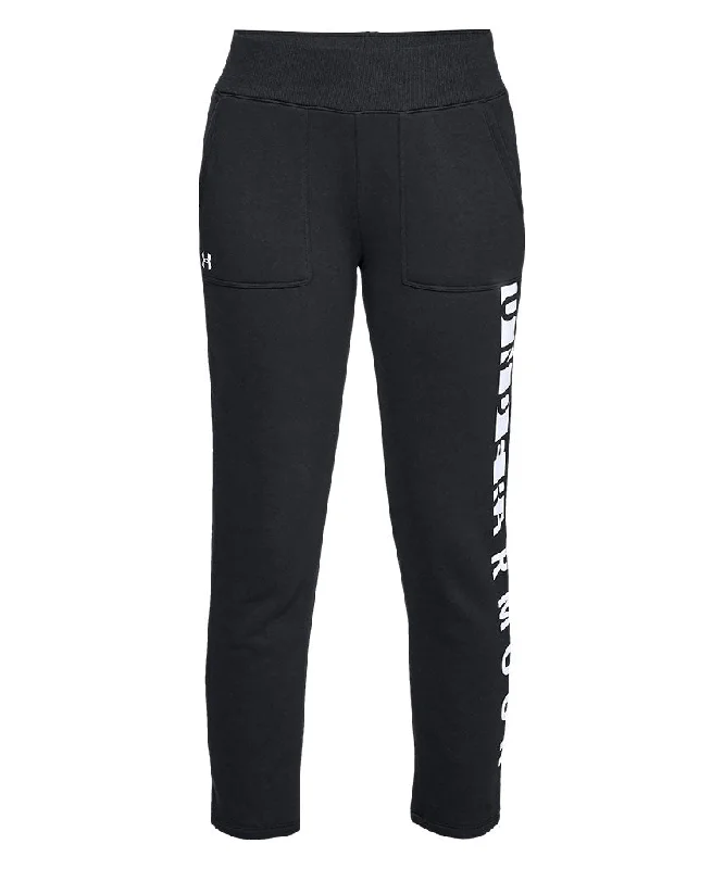 UNDER ARMOUR WOMEN'S RIVAL FLEECE PANTS - BLACK Chic Black Leggings