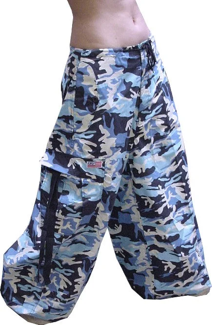 Unisex 40 " Wide Leg UFO Pants (Dark Blue Camo) Classic Straight-Leg Pants