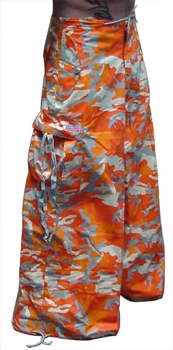 Unisex 40 " Wide Leg UFO Pants (Orange Camo) Soft Sweatpants Style