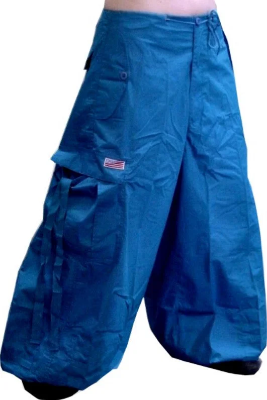Unisex 40 " Wide Leg UFO Pants (Royal Blue) Sleek Black Pants