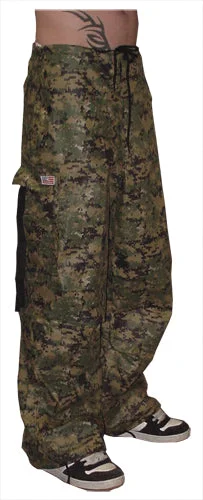 Unisex Basic UFO Pants (Digital Camo) High-Waist Trousers