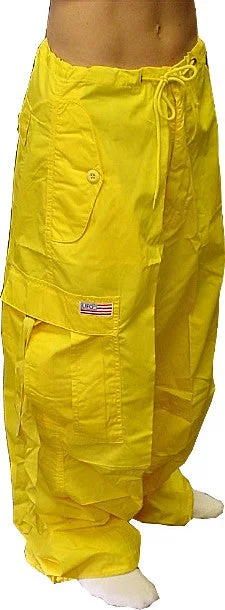 Unisex Basic UFO Pants (Hot Yellow) - (XXS) Stylish Slim Trousers