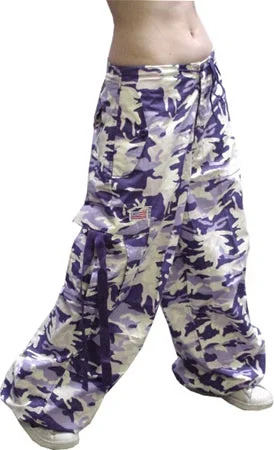 Unisex Basic UFO Pants (Purple Camo) Modern Skinny Pants