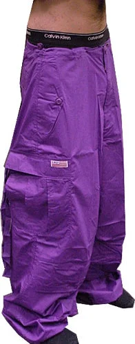 Unisex Basic UFO Pants (Purple) Soft Cotton Pants