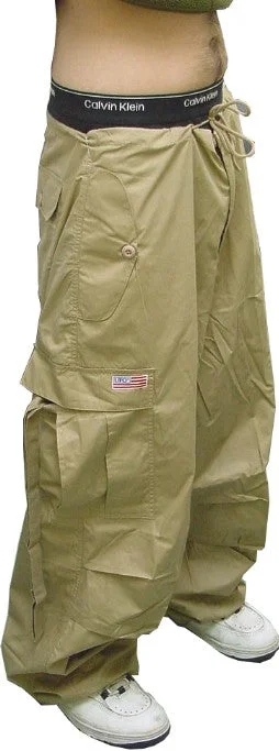 Unisex Basic UFO Pants with Thermal Lining (Khaki) Classic Straight Pants