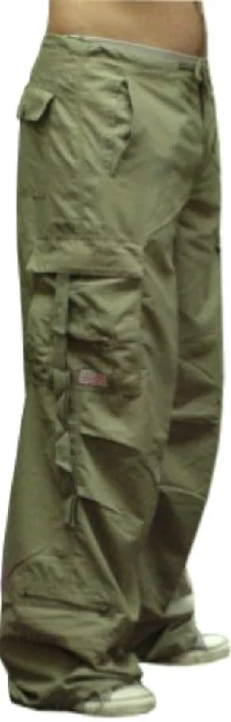 Unisex UFO Slim Fit Cantiene Pants (Olive) Chic Faux Leather Pants