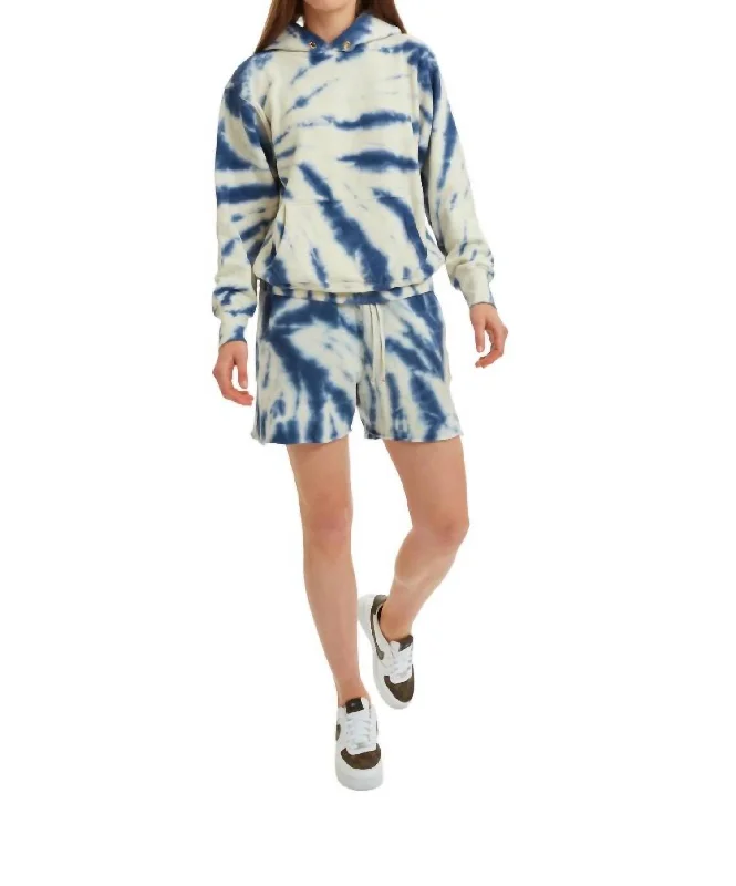 Vintage Texture Fleece Cropped Hoodie - Unisex In Tie Dye Hoodie with Zipper Placket Modern Functional Vintage Texture Fleece Cropped Hoodie - Unisex In Tie Dye Hoodie with Zipper Placket Modern Functional