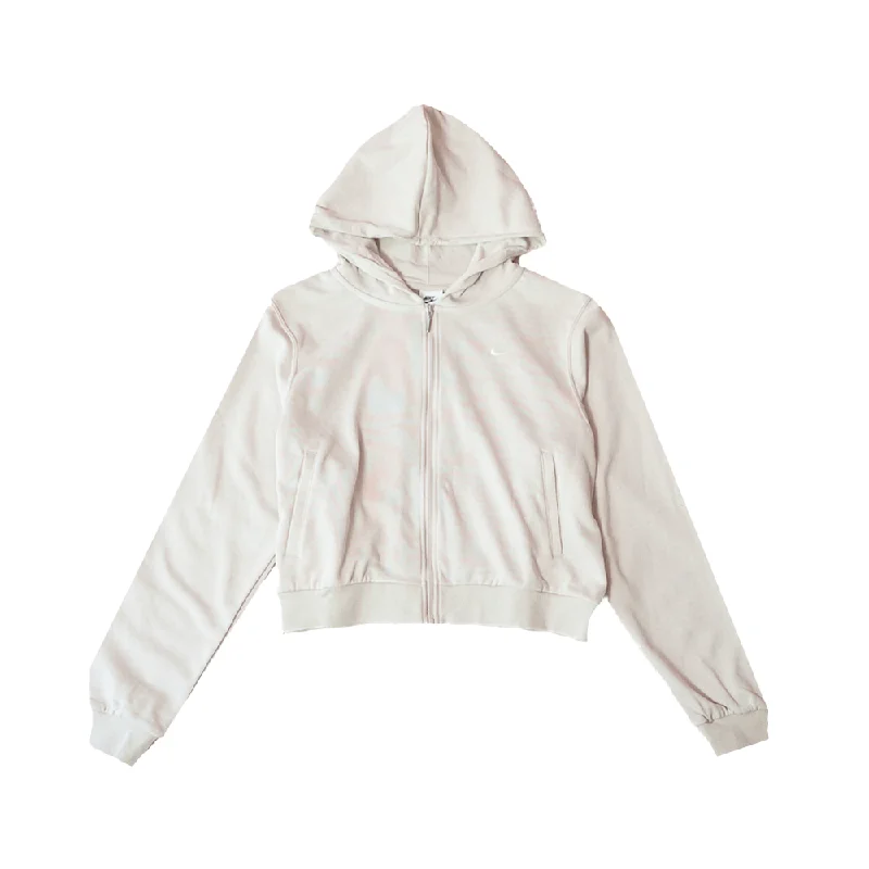 W NSW Chill Terry Loose FZ Hoodie 'Light Orewood Brown' Hoodie with Ribbed Hem Stretchable Secure W NSW Chill Terry Loose FZ Hoodie 'Light Orewood Brown' Hoodie with Ribbed Hem Stretchable Secure