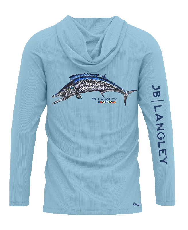 Wahoo Long Sleeve Performance Hooded Shirt Hoodie with Typography Text Message