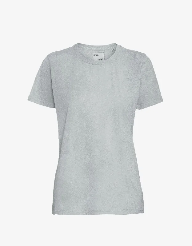 Women Light Organic Tee - Faded Grey Terry Blend Velvet Blend Canvas Blend