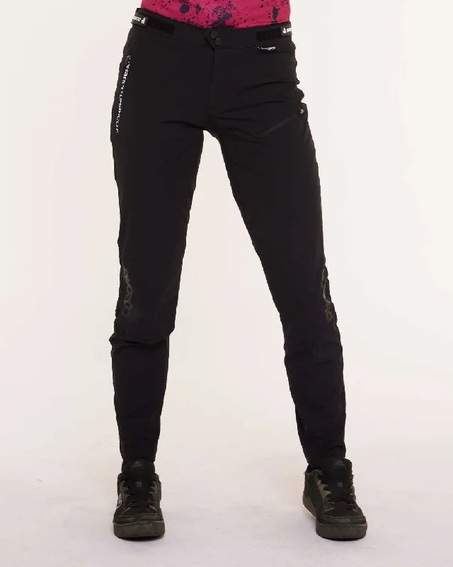 Womens Gravity Pants | Black Trendy Wide-Legged Trousers