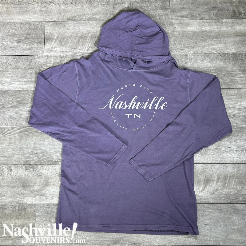 Women's Lightweight Nashville Hoodie Hoodie with Hem Applique Textured Unique