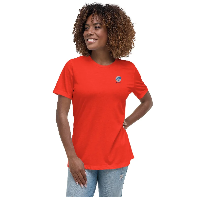 Women's Relaxed T-Shirt Zippered Front Buttoned Front Snap Front