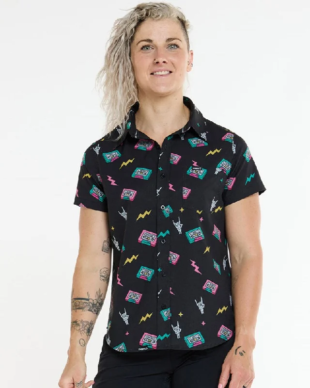 Womens Tech Party Shirt | Mix Tape Machine Wash Dry Clean Hand Wash