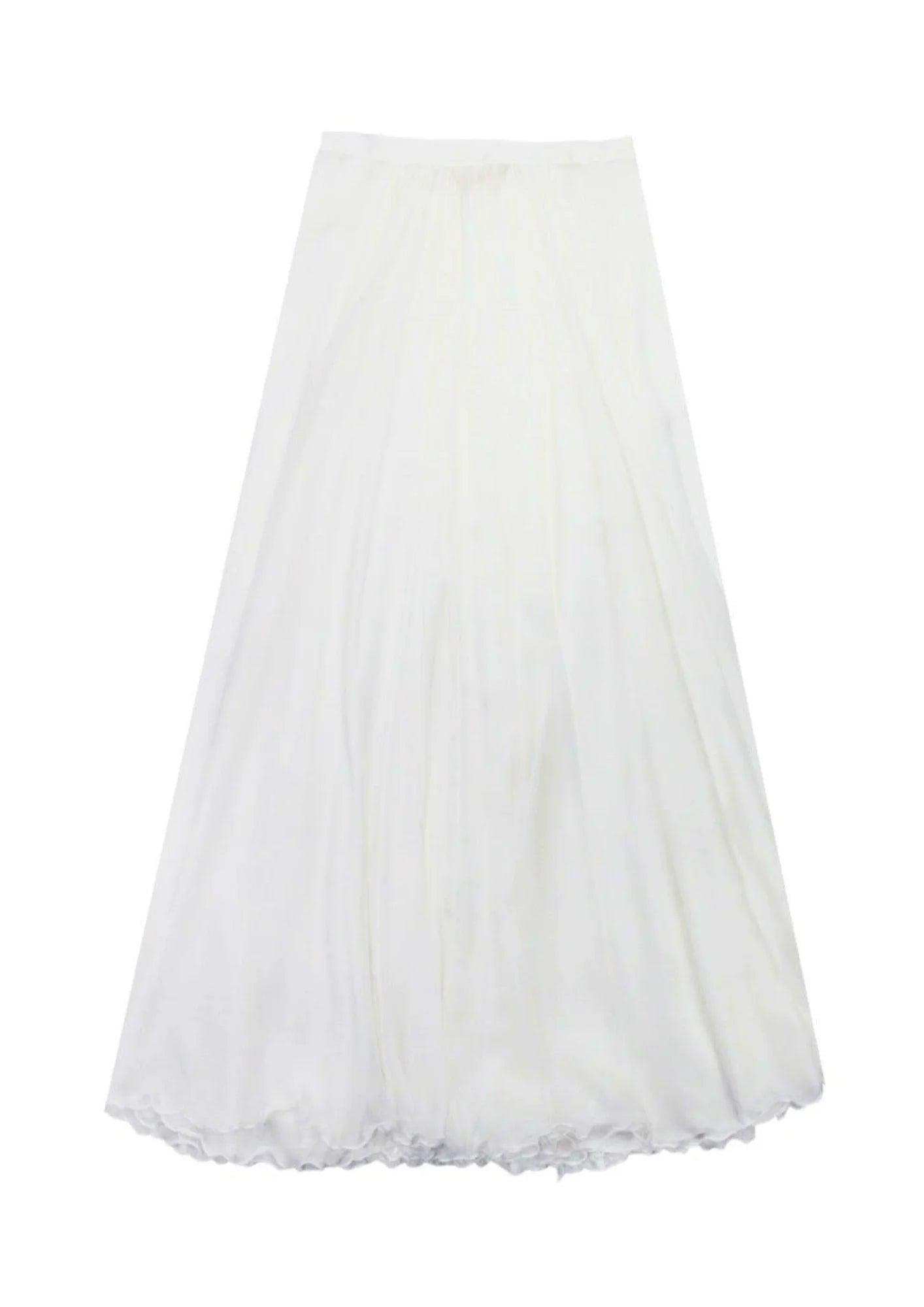 WHITE LONG TULLE NOAH SKIRT chiffon skirt floaty