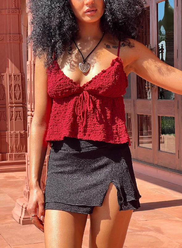 Angel Mini Skirt Black velvet skirt luxurious