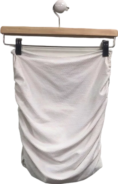 Arabella White Textured Mini Skirt UK 8 slim fit skirt
