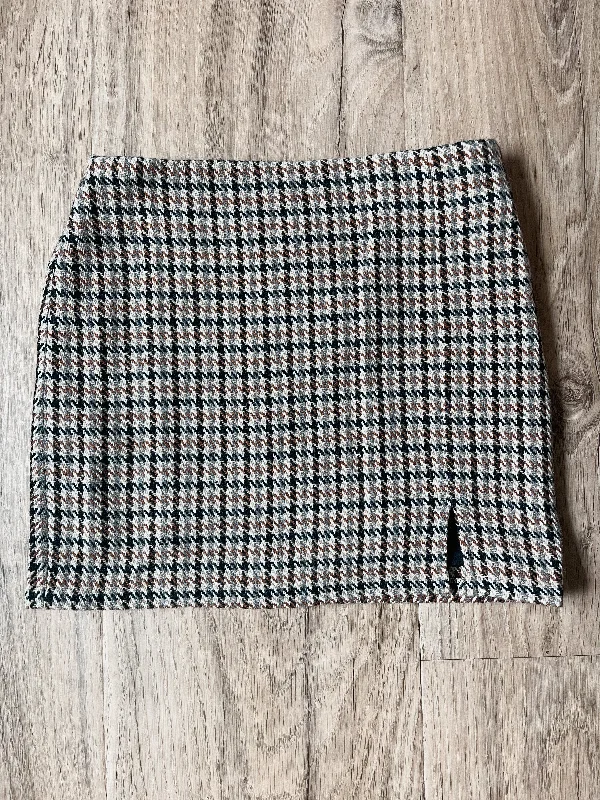 Celeste Mini Slit Skirt - Brown Multi floral skirt print