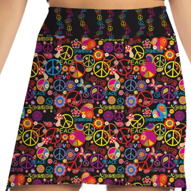 Skort Obsession Peace Out Skort 17" chiffon skirt lightweight