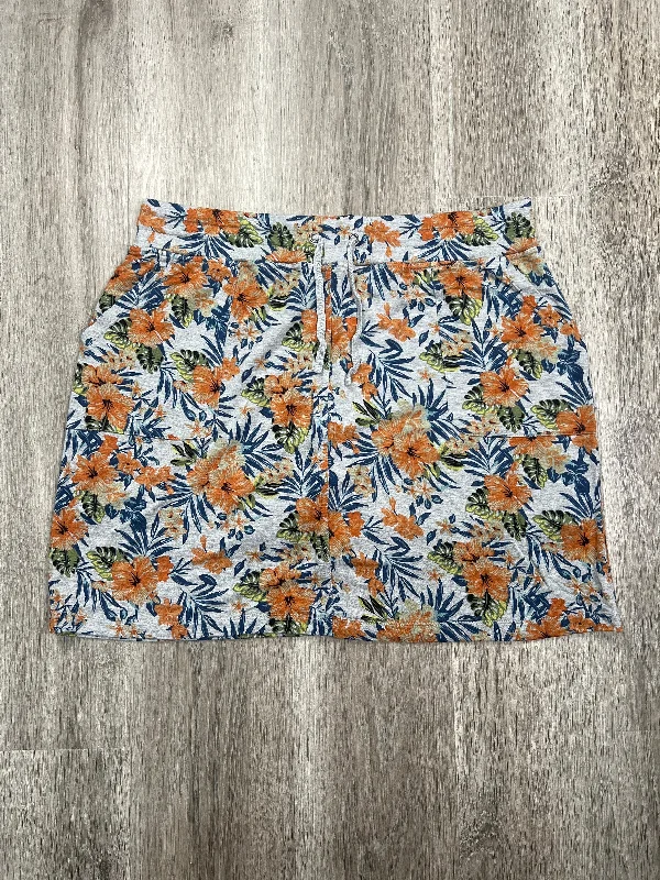 Floral Print Skort Tribal, Size Xl spandex blend skirt