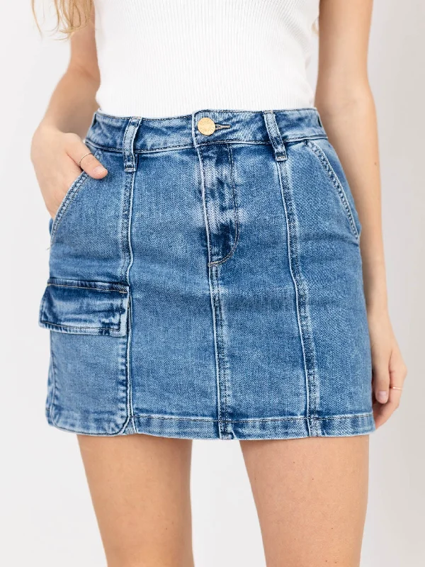 KUT Alarming Single Cargo Mini Skirt wool skirt sturdy