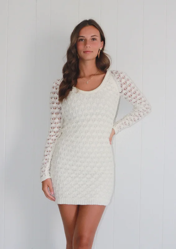 Leah Crochet Mini Dress Classic Striped Mini Dress