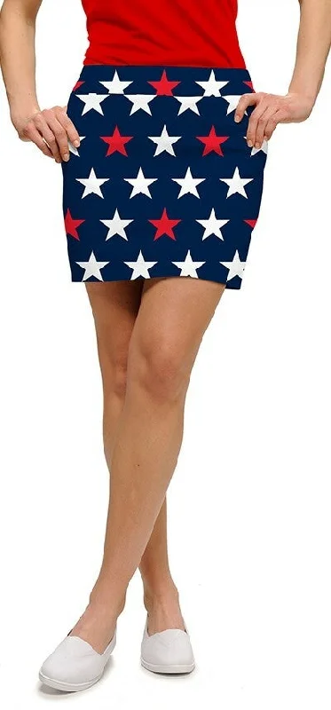 Loudmouth Golf: Women's StretchTech Skort - Superstar Navy casual skirt length