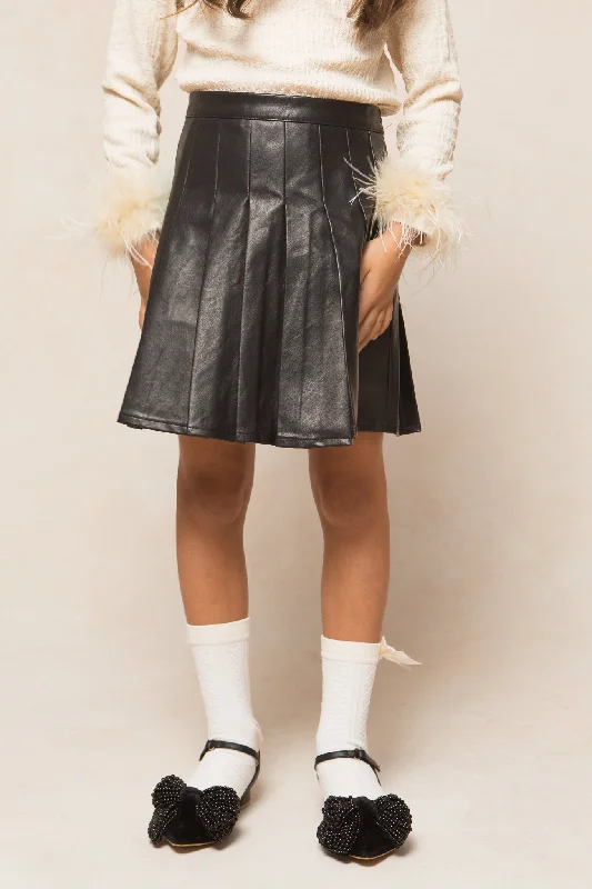 Mini Avril Skirt in Black a-line skirt cut